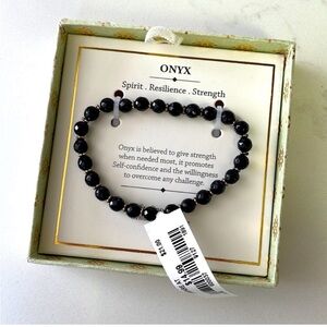 NWTs Shivam Black Onyx Beaded Bracelet